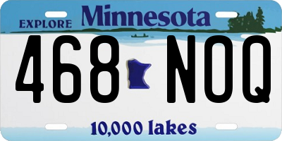 MN license plate 468NOQ
