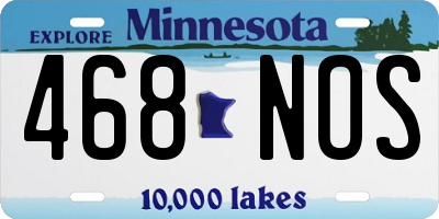 MN license plate 468NOS