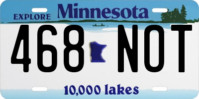 MN license plate 468NOT