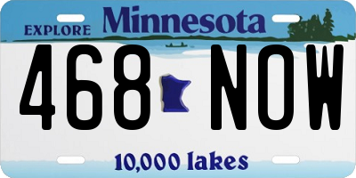 MN license plate 468NOW