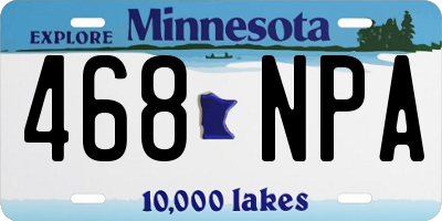 MN license plate 468NPA