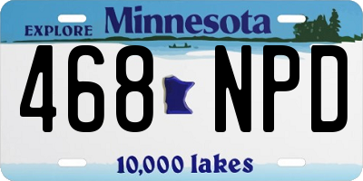MN license plate 468NPD