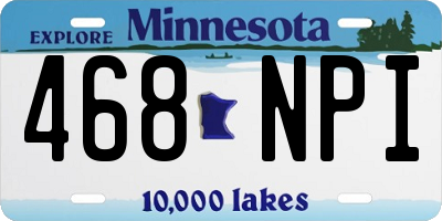 MN license plate 468NPI
