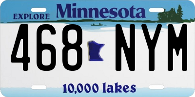 MN license plate 468NYM