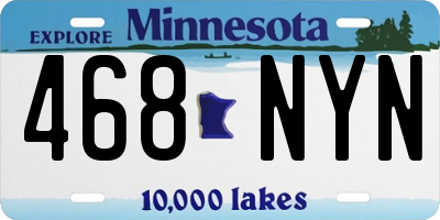 MN license plate 468NYN