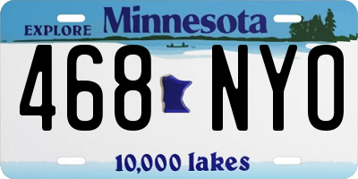 MN license plate 468NYO