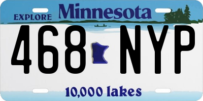 MN license plate 468NYP