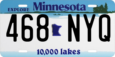 MN license plate 468NYQ