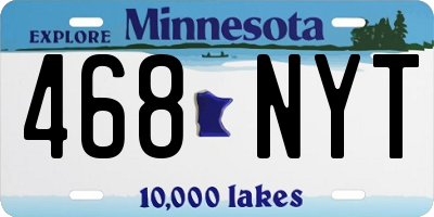 MN license plate 468NYT