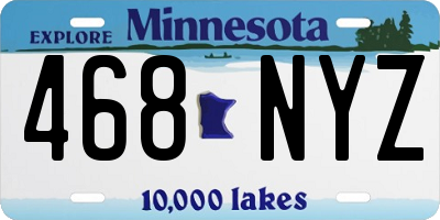 MN license plate 468NYZ