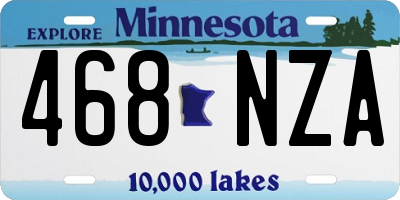 MN license plate 468NZA