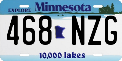 MN license plate 468NZG