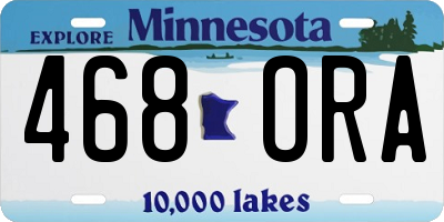 MN license plate 468ORA