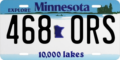 MN license plate 468ORS