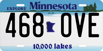 MN license plate 468OVE