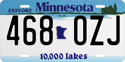 MN license plate 468OZJ