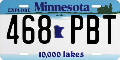 MN license plate 468PBT