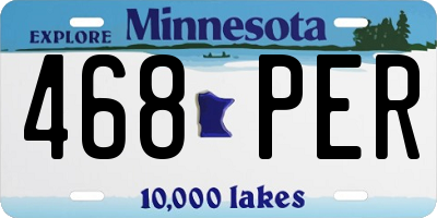 MN license plate 468PER
