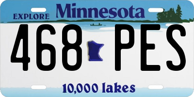 MN license plate 468PES