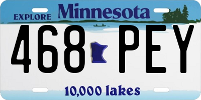 MN license plate 468PEY