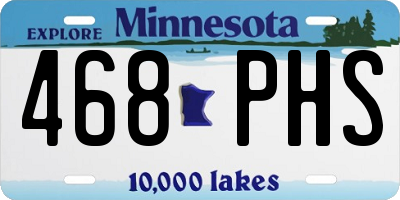 MN license plate 468PHS