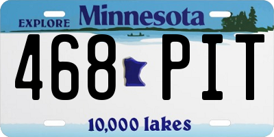 MN license plate 468PIT