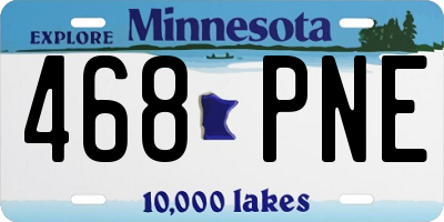 MN license plate 468PNE