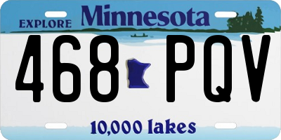 MN license plate 468PQV