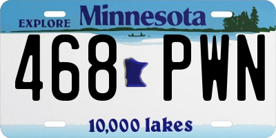 MN license plate 468PWN