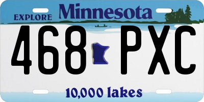 MN license plate 468PXC
