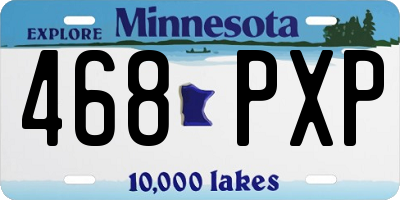 MN license plate 468PXP