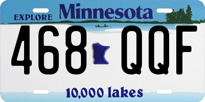 MN license plate 468QQF
