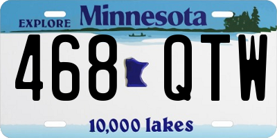 MN license plate 468QTW