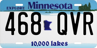 MN license plate 468QVR