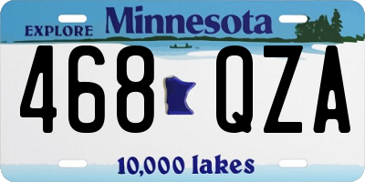 MN license plate 468QZA