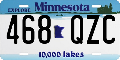 MN license plate 468QZC