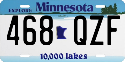 MN license plate 468QZF