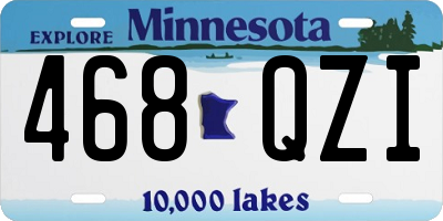 MN license plate 468QZI
