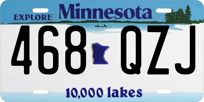 MN license plate 468QZJ