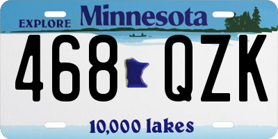 MN license plate 468QZK