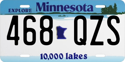 MN license plate 468QZS