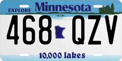 MN license plate 468QZV