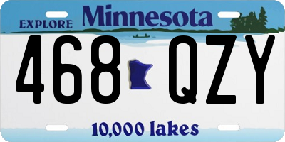 MN license plate 468QZY