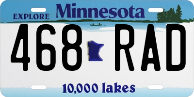 MN license plate 468RAD