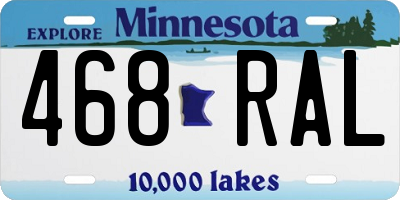 MN license plate 468RAL