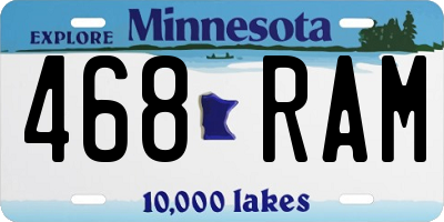 MN license plate 468RAM