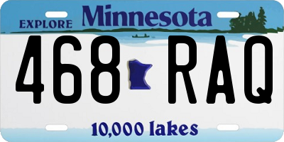 MN license plate 468RAQ