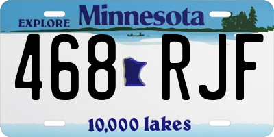 MN license plate 468RJF
