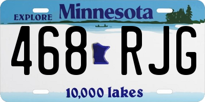 MN license plate 468RJG