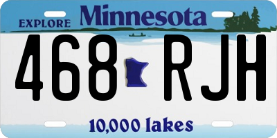 MN license plate 468RJH